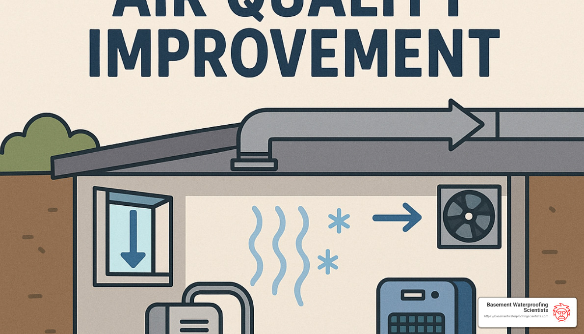 radon mitigation system installation - Basement air quality improvement