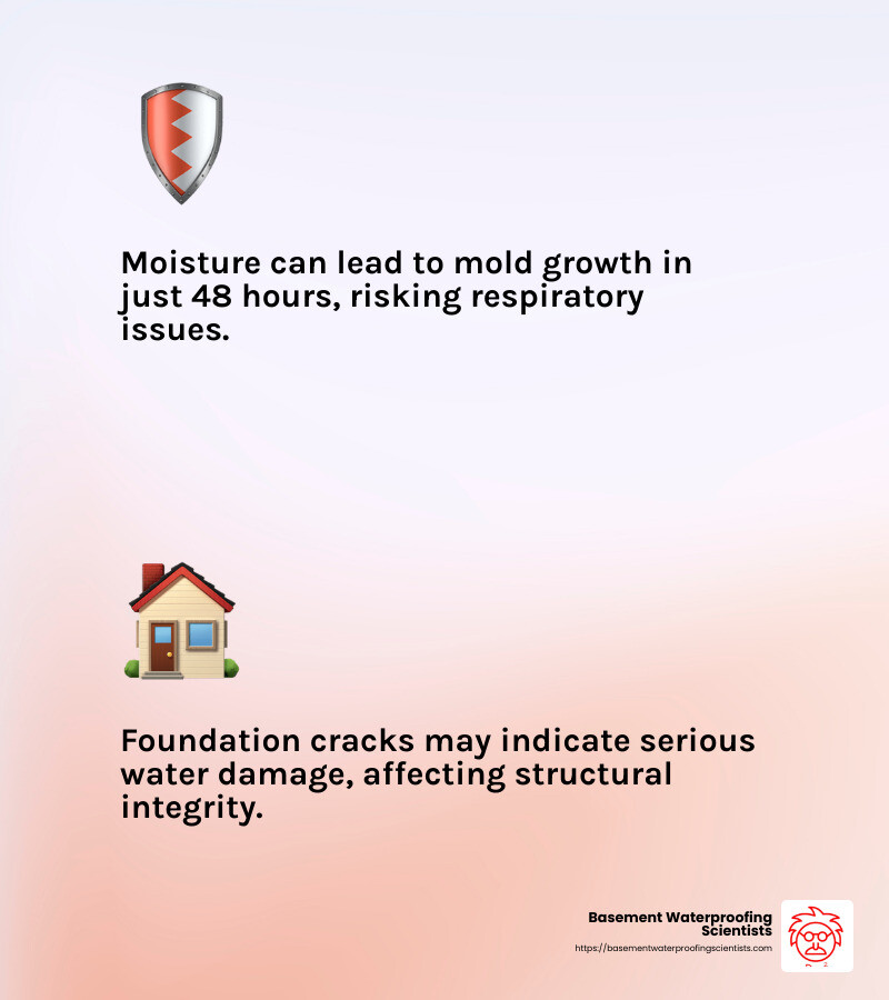 Foundation repair and moisture control are crucial for structural integrity - basement waterproofing near philadelphia infographic 2_facts_emoji_light-gradient