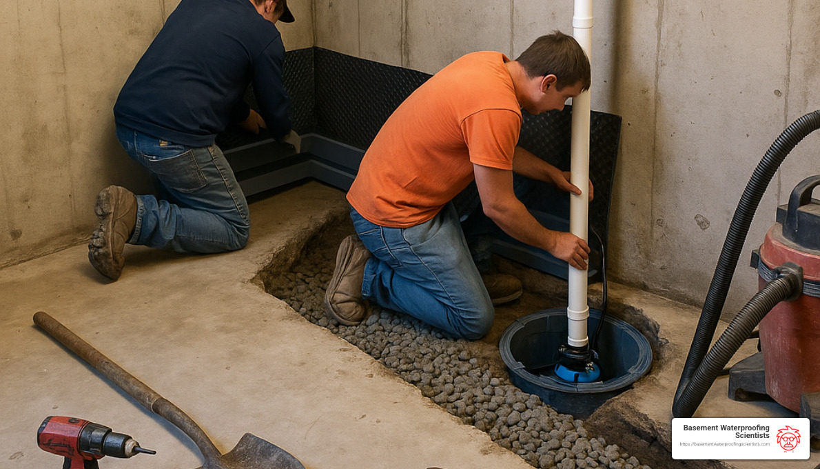 basement waterproofing system installation - Basement air quality improvement