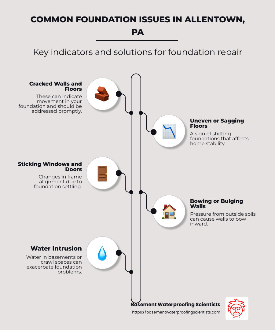 Foundation Repair Needs - foundation repair allentown pa infographic infographic-line-5-steps-neat_beige