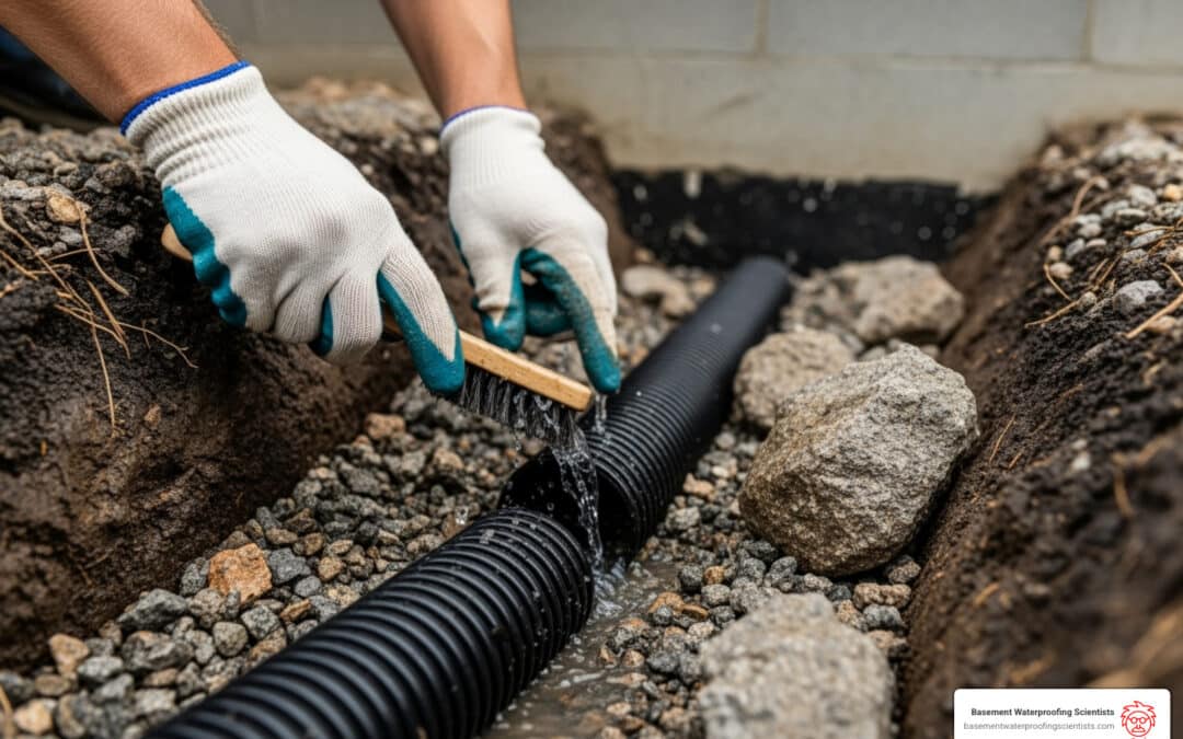 cleaning out weeping tiles