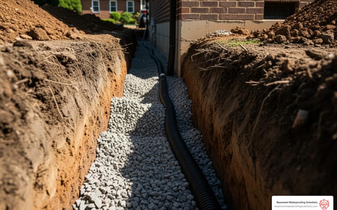 French drain installation