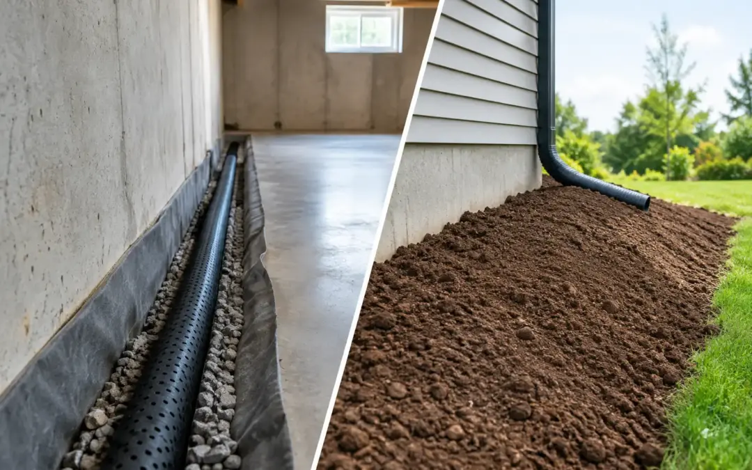 French Drain Versus Grading for Wet Basements