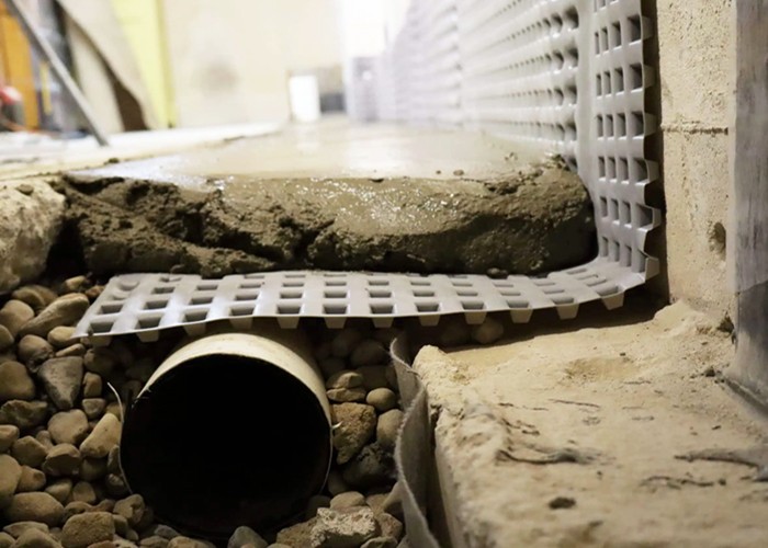 installing a French drain in basement